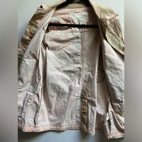 Anthropologie Lida Utility Camo Fringe Jacket Sz  XS - Picture 9 of 14